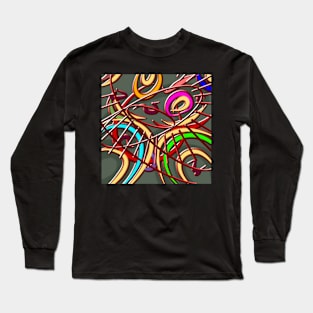 Chaotic colorful pattern Long Sleeve T-Shirt